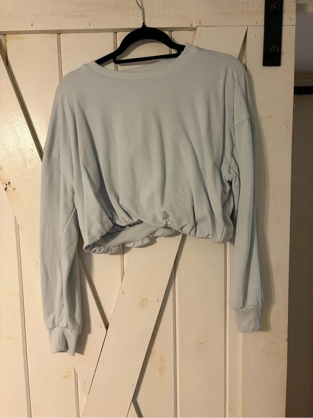 wild fable Light Blue Cropped Pullover Sweatshirt - Picture 1 of 3